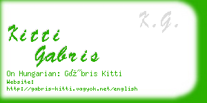 kitti gabris business card